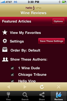 Hello Vino iPhone App