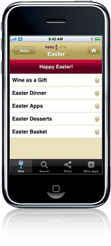 Get wine pairings for Easter in the free Hello Vino app
