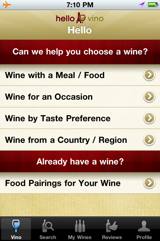 Hello Vino App - Your personal assistant in the wine aisle.