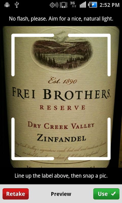 Image Recognition - Snap a pic of a wine label, get all the notes